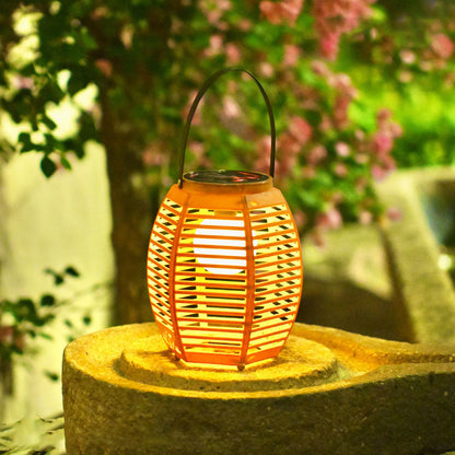 Traditional Chinese ABS Lantern Shape Solar USB Rechargeable LED Outdoor Light For Garden