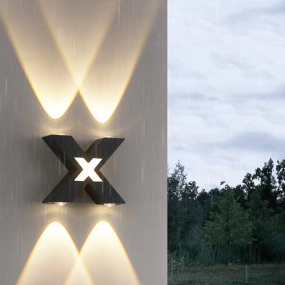Modern Simplicity Geometry Waterproof Aluminum LED Wall Sconce Lamp For Outdoor Patio