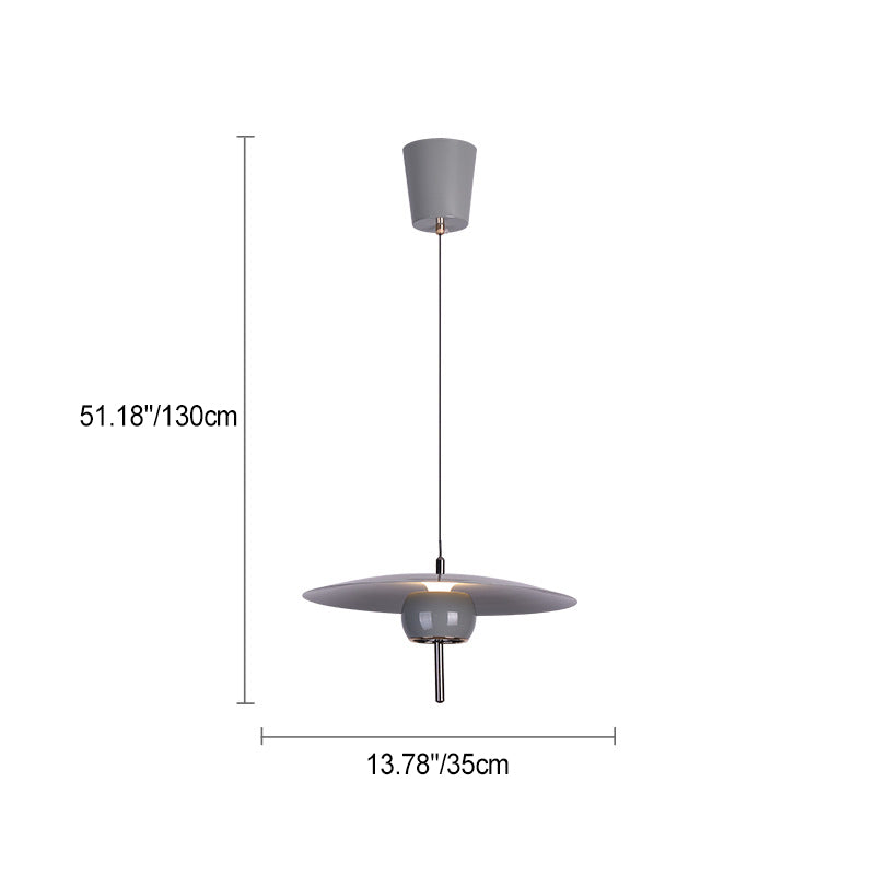 Contemporary Scandinavian Frisbee Aluminum Iron Lampshade LED Pendant Light For Dining Room