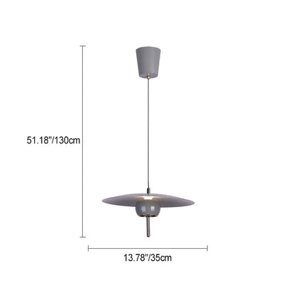 Contemporary Scandinavian Frisbee Aluminum Iron Lampshade LED Pendant Light For Dining Room