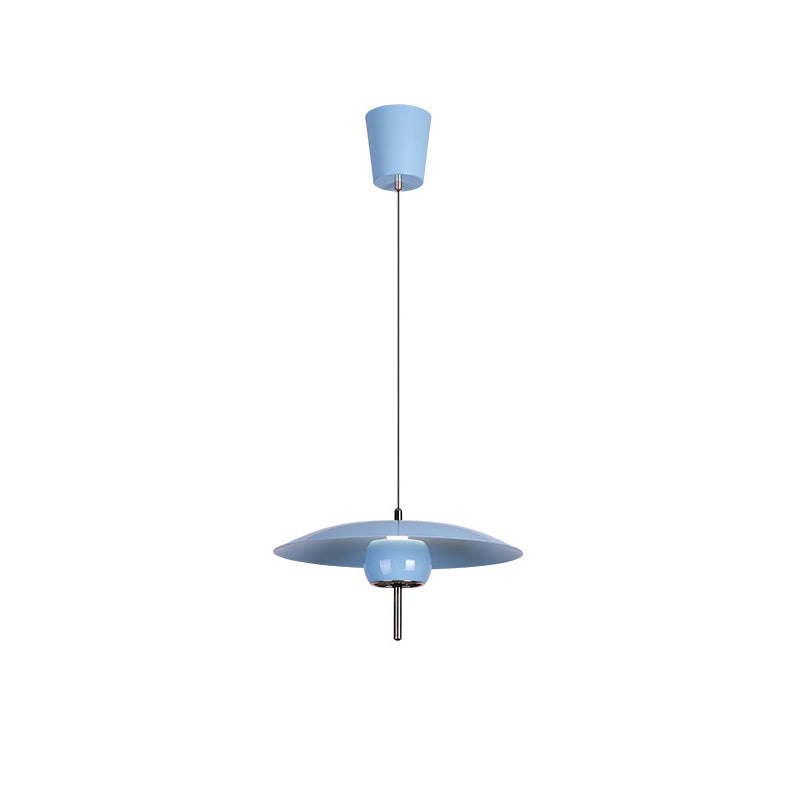 Contemporary Scandinavian Frisbee Aluminum Iron Lampshade LED Pendant Light For Dining Room