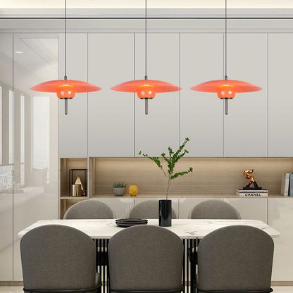 Contemporary Scandinavian Frisbee Aluminum Iron Lampshade LED Pendant Light For Dining Room