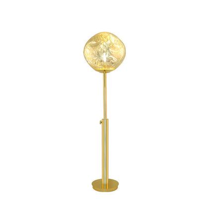 Contemporary Nordic Lava Irregular Circle Adjustable Height Acrylic PVC 1 - Light Standing Floor Lamp For Living Room
