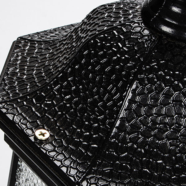 Traditional European Waterproof Aluminum Glass Columnar Shape 1-Light Outdoor Light For Garden