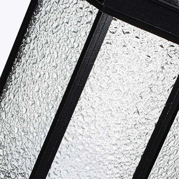 Traditional European Waterproof Aluminum Glass Columnar Shape 1-Light Outdoor Light For Garden
