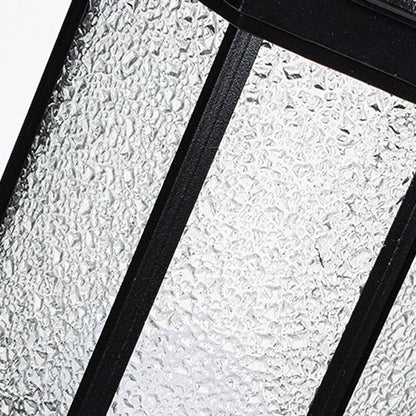 Traditional European Waterproof Aluminum Glass Columnar Shape 1-Light Outdoor Light For Garden