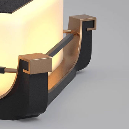 Modern Minimalist Waterproof Stainless Steel PC Columnar Solar LED Outdoor Light For Garden