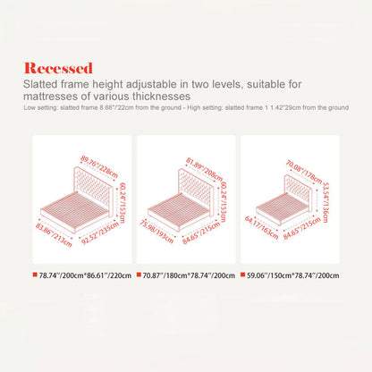 Eco-Friendly Microfiber Leather Tufted Beige Bed Frame - French Style Sustainable Customizable And Stylish For Your Bedroom