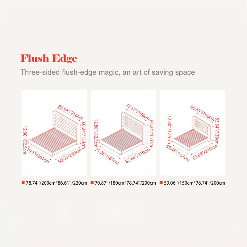 Eco-Friendly Microfiber Leather Tufted Beige Bed Frame - French Style Sustainable Customizable And Stylish For Your Bedroom