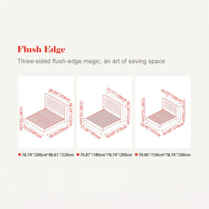 Eco-Friendly Microfiber Leather Tufted Beige Bed Frame - French Style Sustainable Customizable And Stylish For Your Bedroom