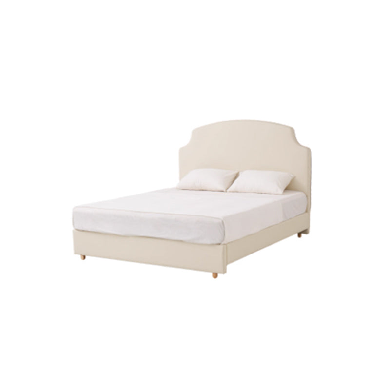 Sustainable Microfiber Leather Curved Canopy Bed Frame - French Design Detachable Fabric Cover Customizable And Elegant For Your Bedroom