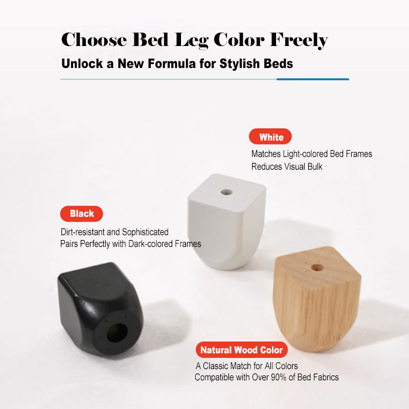 Detachable Dual-Tone Leather & Fabric Covers - Elegant French Curved Headboard Bed Frame For Your Bedroom