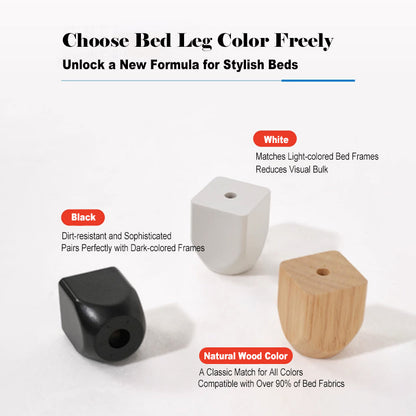 Detachable Dual-Tone Leather & Fabric Covers - Elegant French Curved Headboard Bed Frame For Your Bedroom