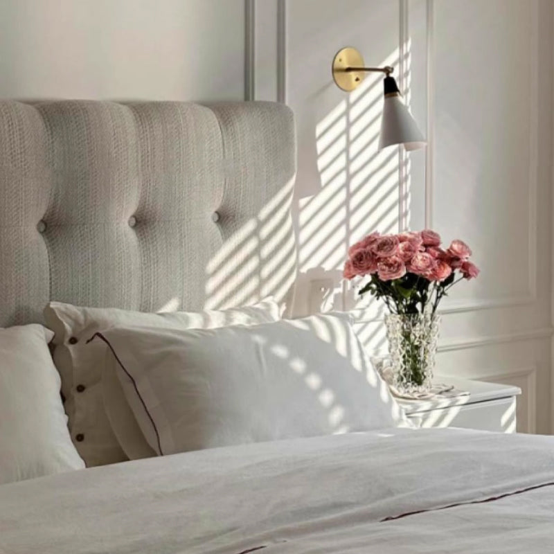 Modern Cream Soft Upholstered Headboard Fabric Bed Frame - Minimalist Elegant Clean Edges Bed For Your Bedroom