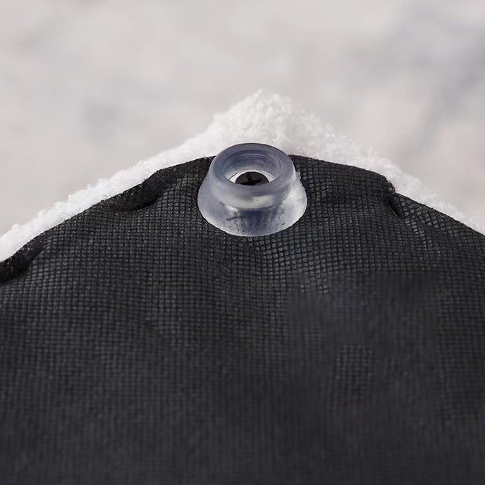 Contemporary Creative Sherpa Fleece & Solid Wood Cube Dice-Shaped Low Stool With Non-Slip Pads For Bedroom & Living Room