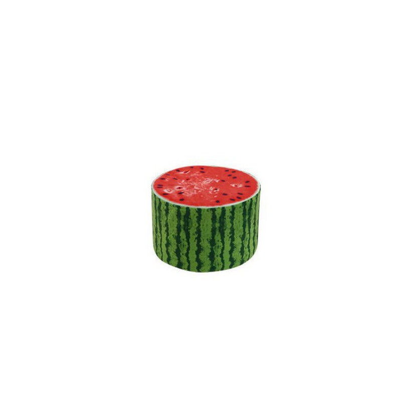 Contemporary Creative Fabric & Solid Wood Cylindrical Fruit-Themed Low Stool With Removable Cover For Bedroom & Living Room