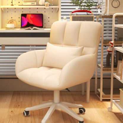 Modern Minimalist Velvet & Metal Square Padded Vanity Stool With Swivel & Height Adjustment For Bedroom