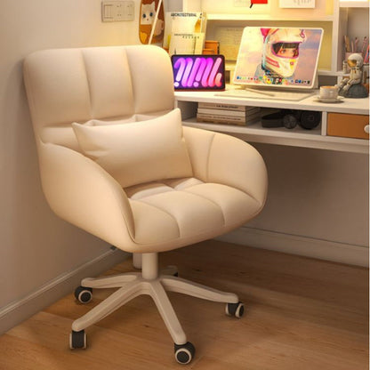 Modern Minimalist Velvet & Metal Square Padded Vanity Stool With Swivel & Height Adjustment For Bedroom