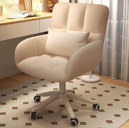 Modern Minimalist Velvet & Metal Square Padded Vanity Stool With Swivel & Height Adjustment For Bedroom