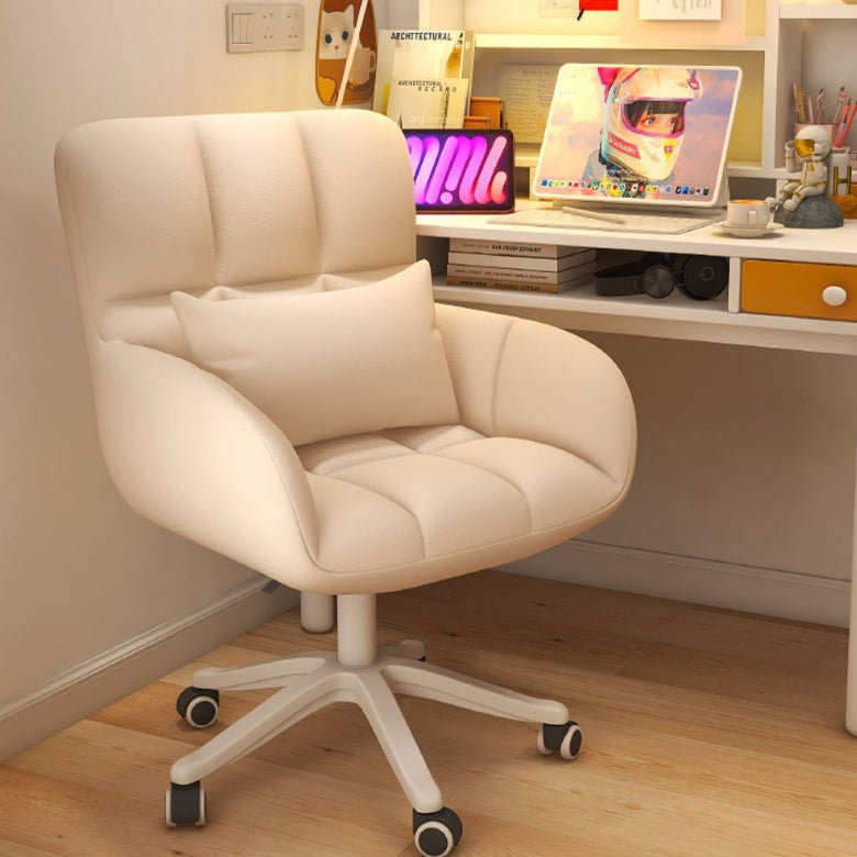 Modern Minimalist Velvet & Metal Square Padded Vanity Stool With Swivel & Height Adjustment For Bedroom