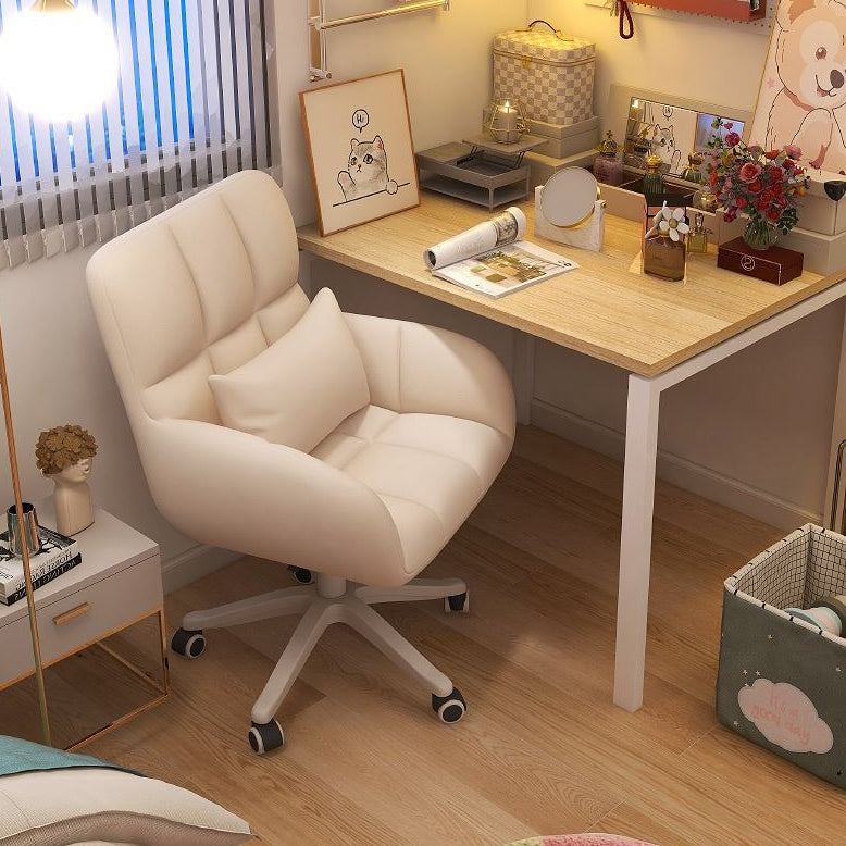 Modern Minimalist Velvet & Metal Square Padded Vanity Stool With Swivel & Height Adjustment For Bedroom