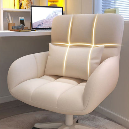 Modern Minimalist Velvet & Metal Square Padded Vanity Stool With Swivel & Height Adjustment For Bedroom