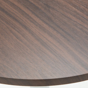 Modern Minimalist Wood & Stainless Steel Round Coffee Table With Adjustable Height For Living Room & Dining Room