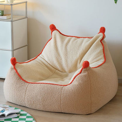 Contemporary Nordic Lambswool Latex EPP Square Bean Bag Lazy Sofa Backrest Footrest For Living Room And Bedroom