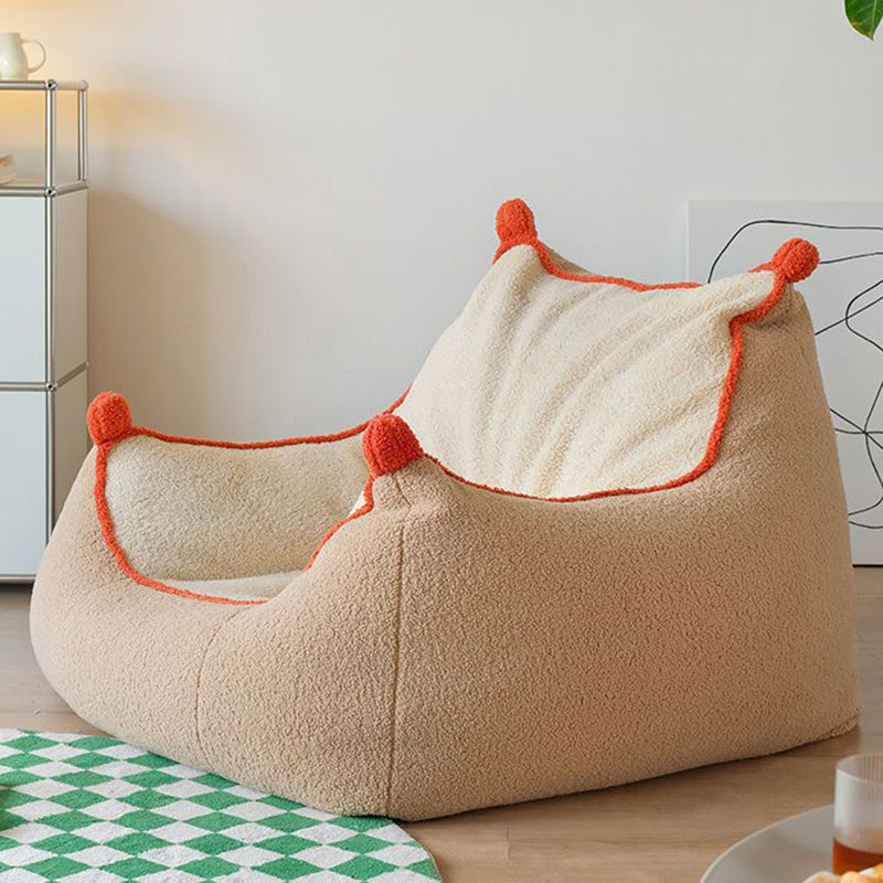 Contemporary Nordic Lambswool Latex EPP Square Bean Bag Lazy Sofa Backrest Footrest For Living Room And Bedroom