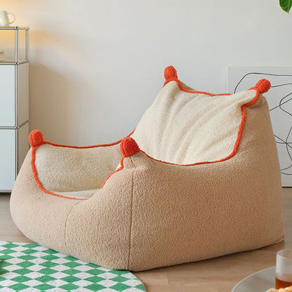 Contemporary Nordic Lambswool Latex EPP Square Bean Bag Lazy Sofa Backrest Footrest For Living Room And Bedroom