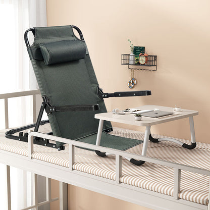 Modern Minimalist Fabric & Steel Rectangular Back Chair With Adjustable Recline & Armrests For Living Room & Bedroom