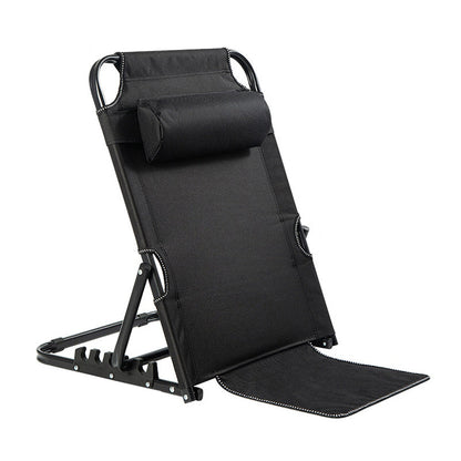 Modern Minimalist Fabric & Steel Rectangular Back Chair With Adjustable Recline & Armrests For Living Room & Bedroom