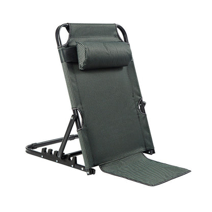 Modern Minimalist Fabric & Steel Rectangular Back Chair With Adjustable Recline & Armrests For Living Room & Bedroom
