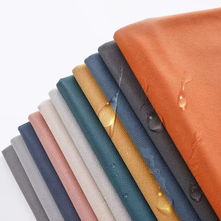 Modern Minimalist Waxed Leather Tech Fabric Wood & Metal Rectangular Recliner With Backrest For Living Room & Bedroom