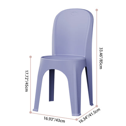 Contemporary Nordic PP Round Stackable Dining Chair With Backrest For Dining Room And Living Room