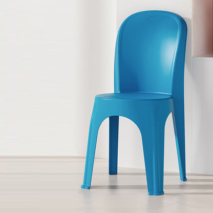 Contemporary Nordic PP Round Stackable Dining Chair With Backrest For Dining Room And Living Room