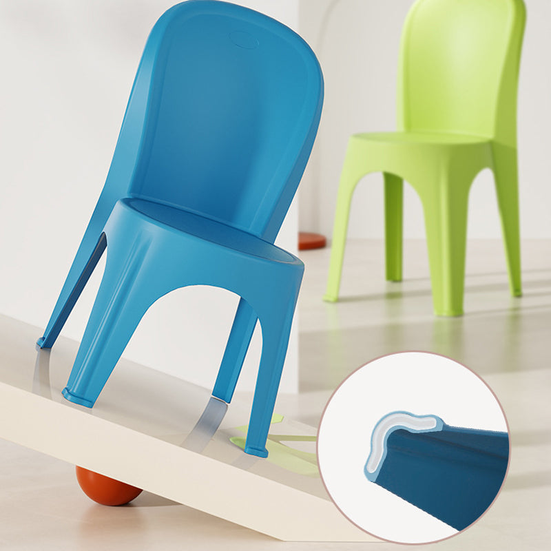 Contemporary Nordic PP Round Stackable Dining Chair With Backrest For Dining Room And Living Room