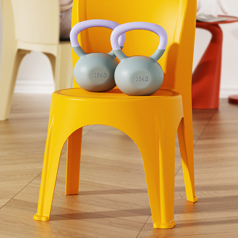 Contemporary Nordic PP Round Stackable Dining Chair With Backrest For Dining Room And Living Room