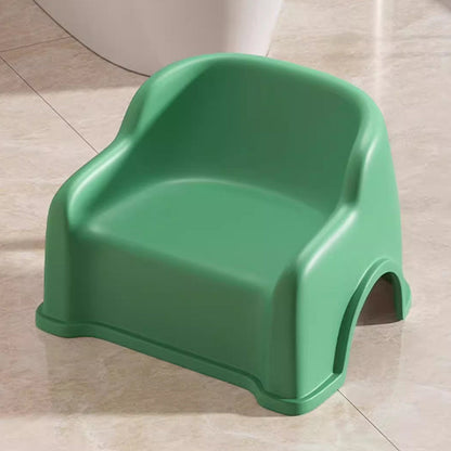 Modern Minimalist PP Slide-Shaped Kids Low Stool With Backrest And Armrests For Living Room