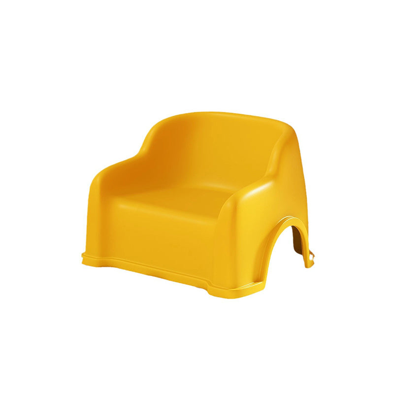 Modern Minimalist PP Slide-Shaped Kids Low Stool With Backrest And Armrests For Living Room
