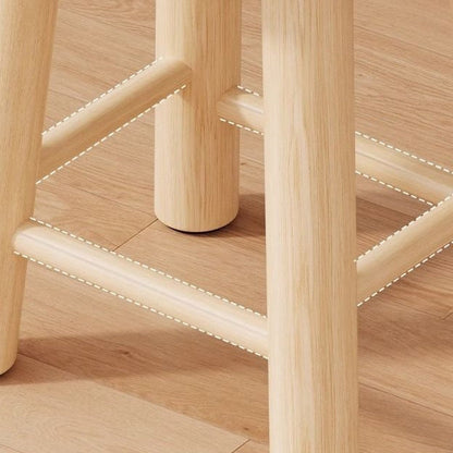 Contemporary Nordic Lambswool Tech Fabric Wood Cloud Vanity Stool With Footrest For Bedroom