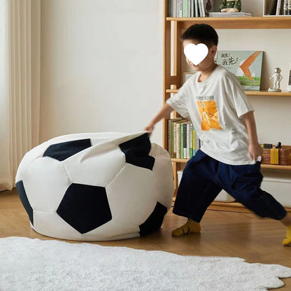 Contemporary Creative Faux Leather EPP EPS Football Portable Washable Bean Bag Lazy Sofa For Living Room And Bedroom