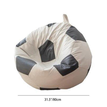 Contemporary Creative Faux Leather EPP EPS Football Portable Washable Bean Bag Lazy Sofa For Living Room And Bedroom