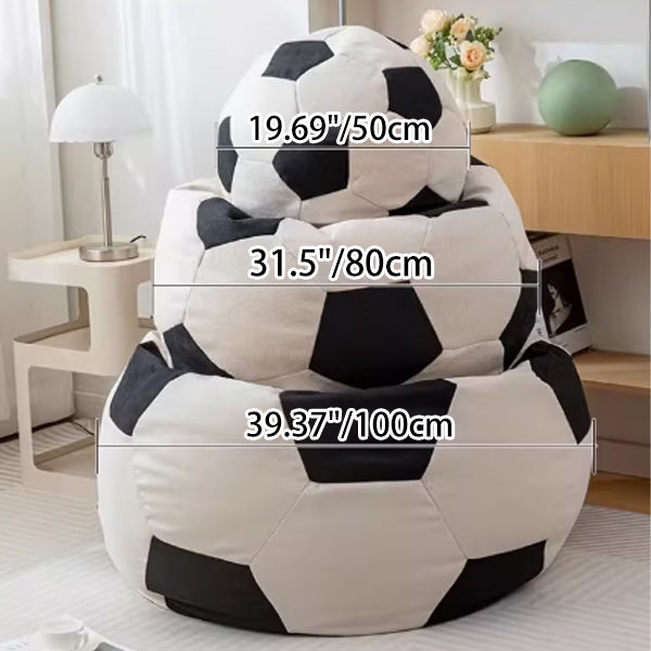 Contemporary Creative Faux Leather EPP EPS Football Portable Washable Bean Bag Lazy Sofa For Living Room And Bedroom