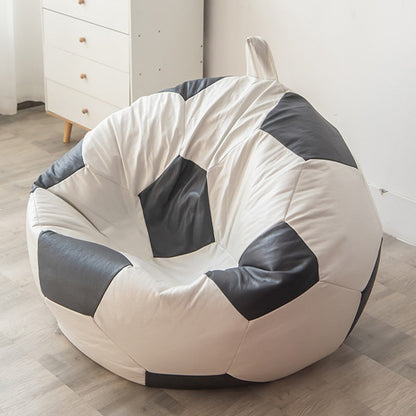 Contemporary Creative Faux Leather EPP EPS Football Portable Washable Bean Bag Lazy Sofa For Living Room And Bedroom