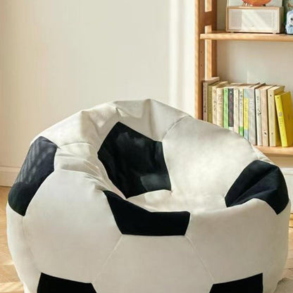 Contemporary Creative Faux Leather EPP EPS Football Portable Washable Bean Bag Lazy Sofa For Living Room And Bedroom