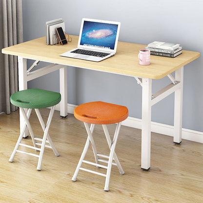 Modern Minimalist PP & Carbon Steel Matte Round Folding Dining Chair With Portable Design For Kitchen & Dining Room