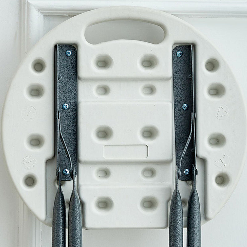 Modern Minimalist PP & Carbon Steel Matte Round Folding Dining Chair With Portable Design For Kitchen & Dining Room