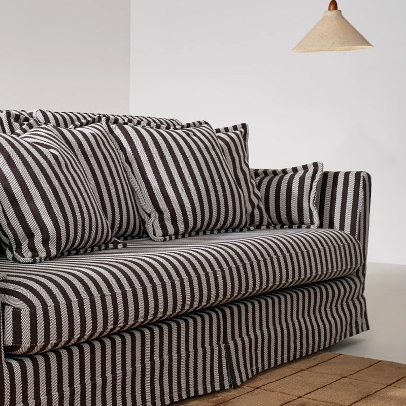 Removable Cover Sofa with Birch Frame – Elegant French 3/4-Seater Accent Chair for Living Room