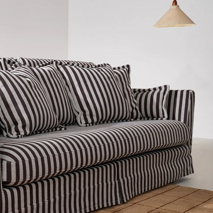 Removable Cover Sofa with Birch Frame – Elegant French 3/4-Seater Accent Chair for Living Room